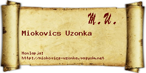 Miokovics Uzonka névjegykártya